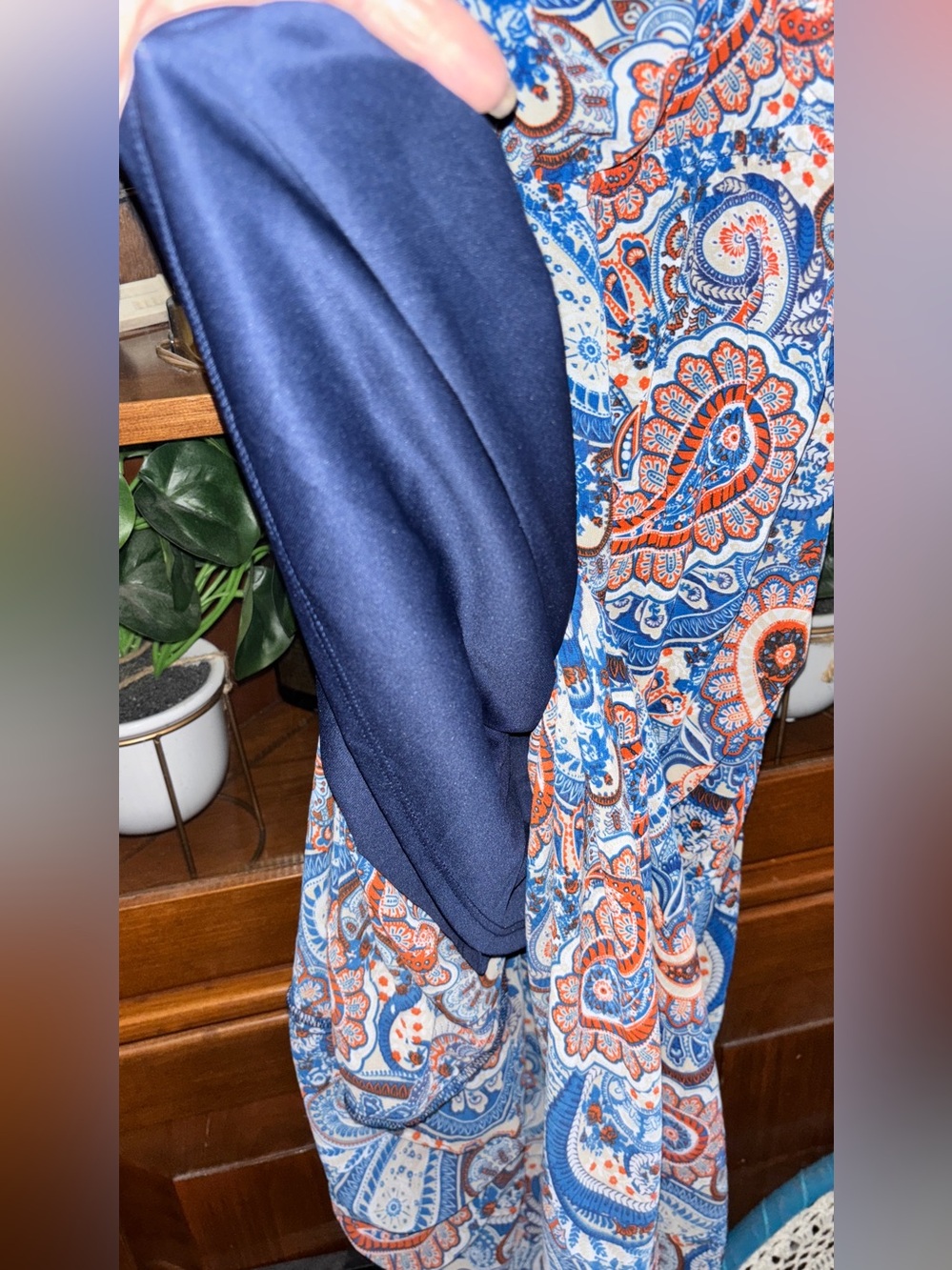 Xhilaration Blue and Coral Paisley Maxi Dress - Picture 9 of 9